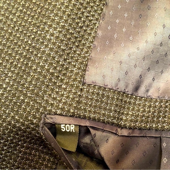 Jean Paul Germain Tweed Navy Blue Blazer Sport Coat Wool Blend Mens 50R - Picture 9 of 16